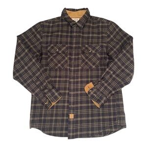 Dubinik® Customized Version Mens Flannel Shirt Long Sleeve Button Down Med